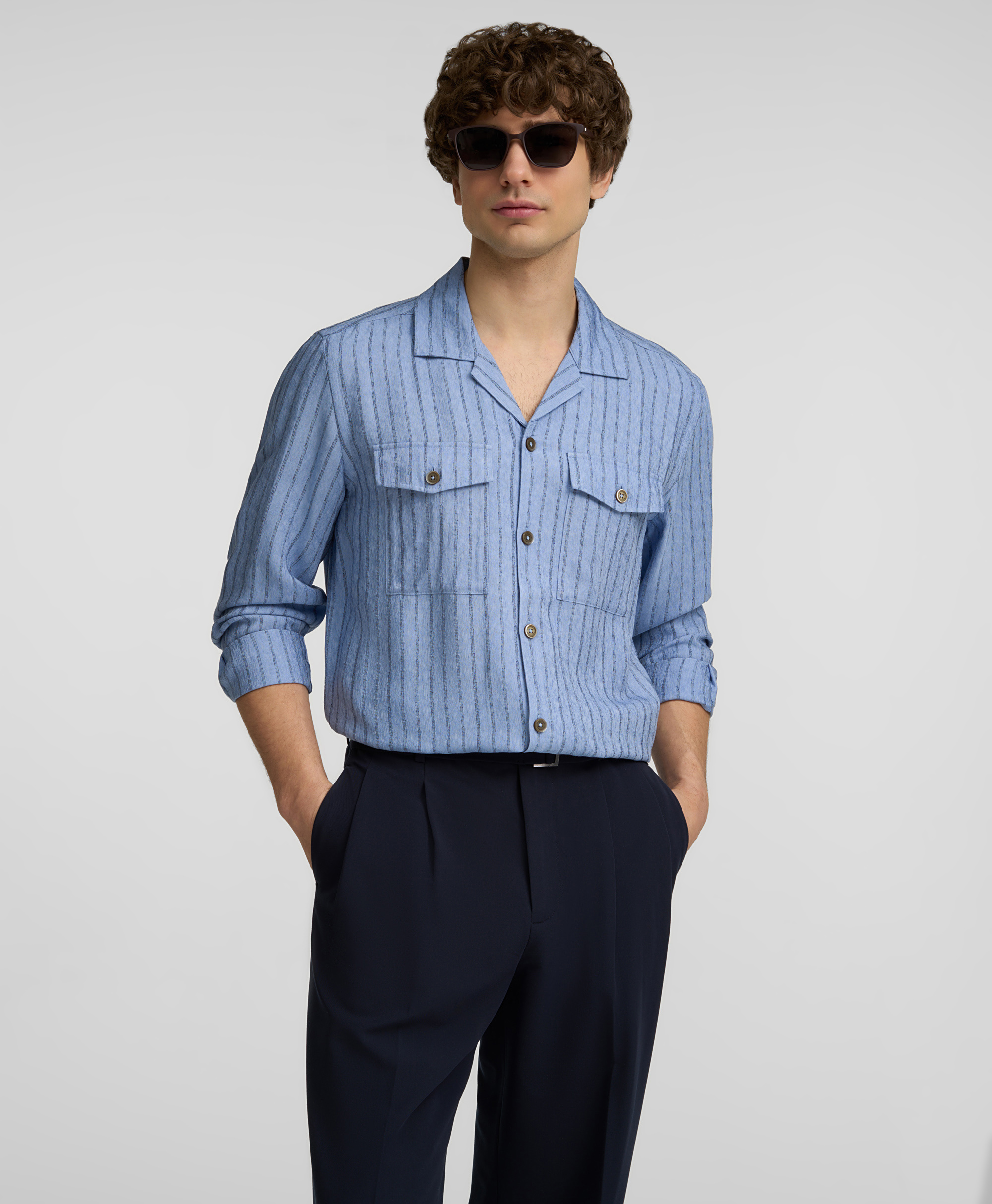 Рубашка HENDERSON Studio, прямой силуэт