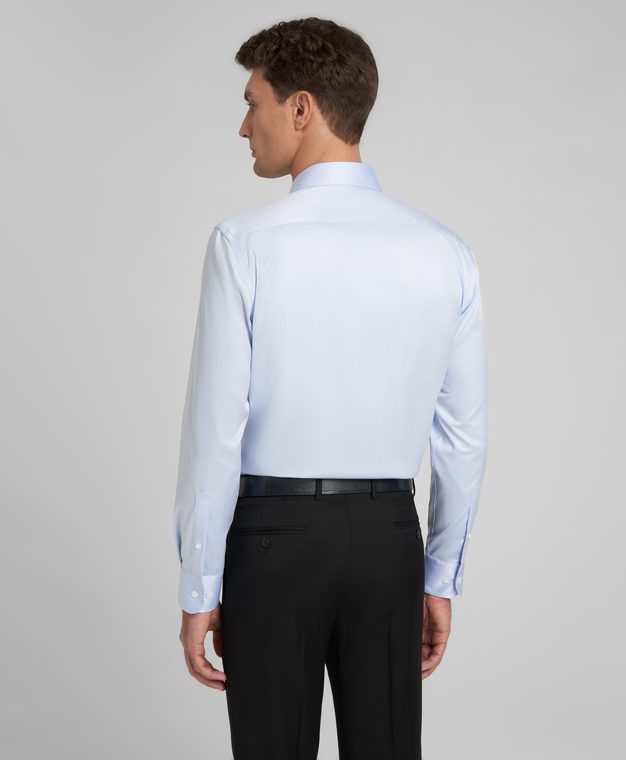 Рубашка из ткани стрейч, прямой силуэт