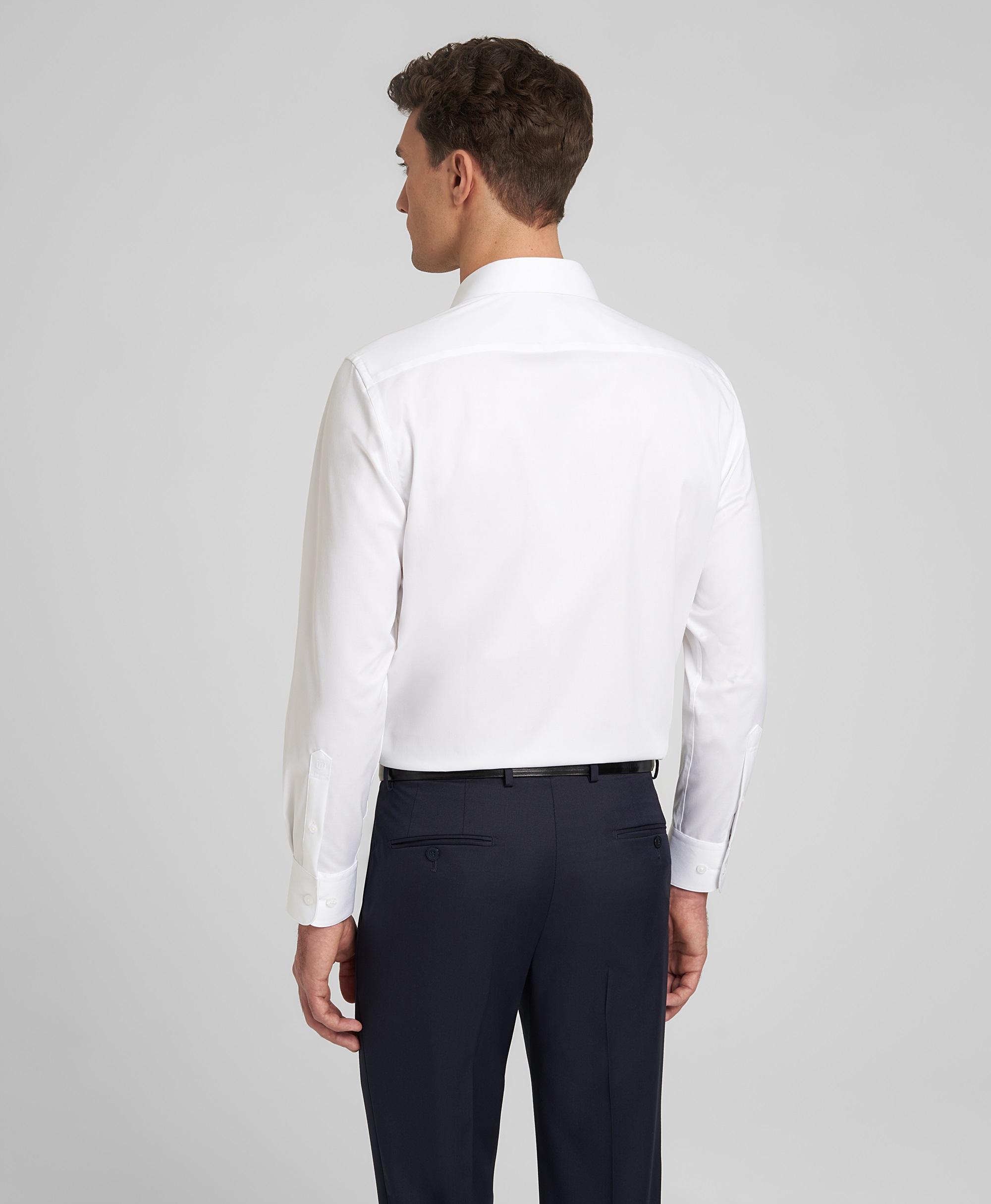 Рубашка из ткани стрейч, прямой силуэт