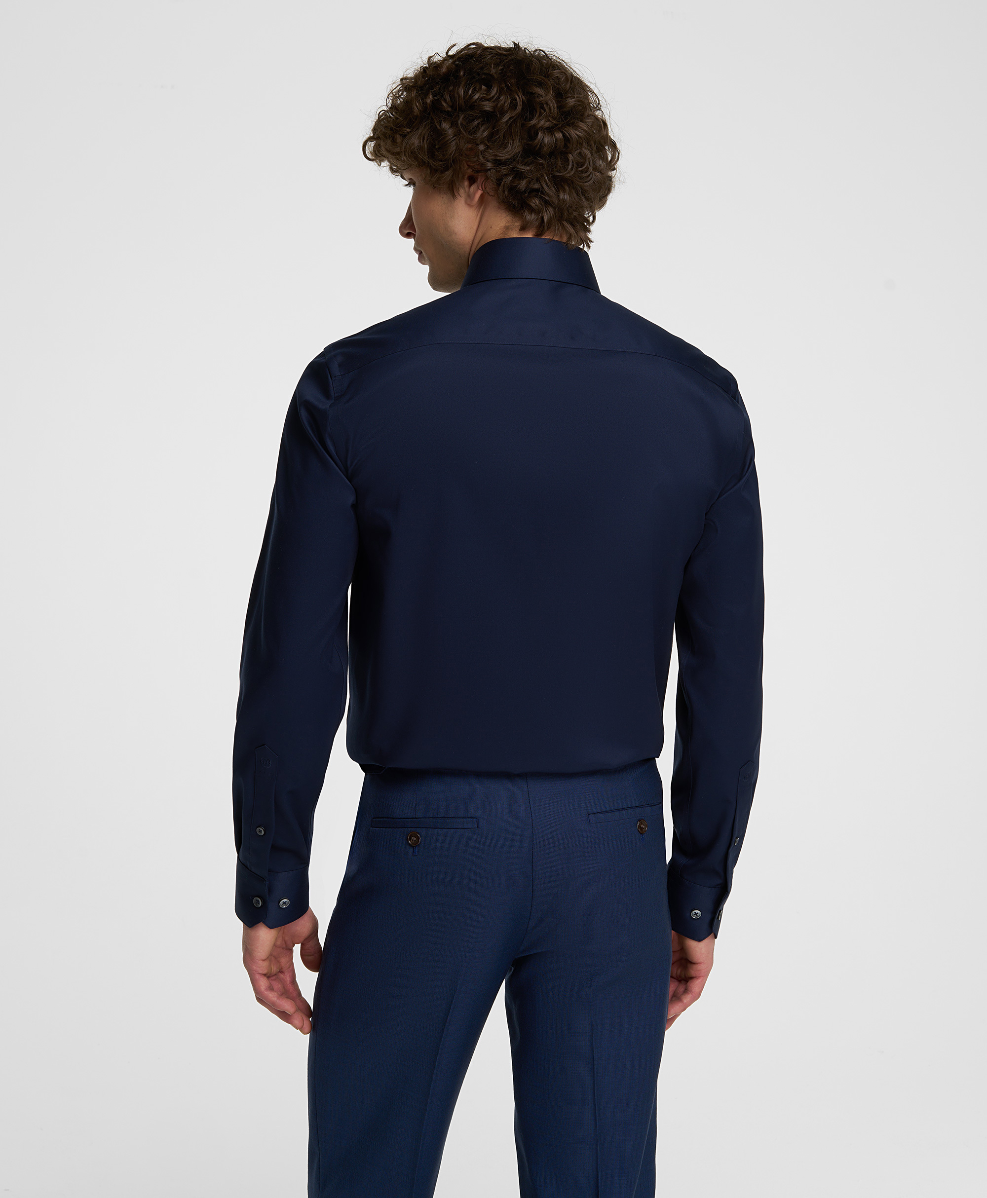 Рубашка из ткани стрейч, прямой силуэт