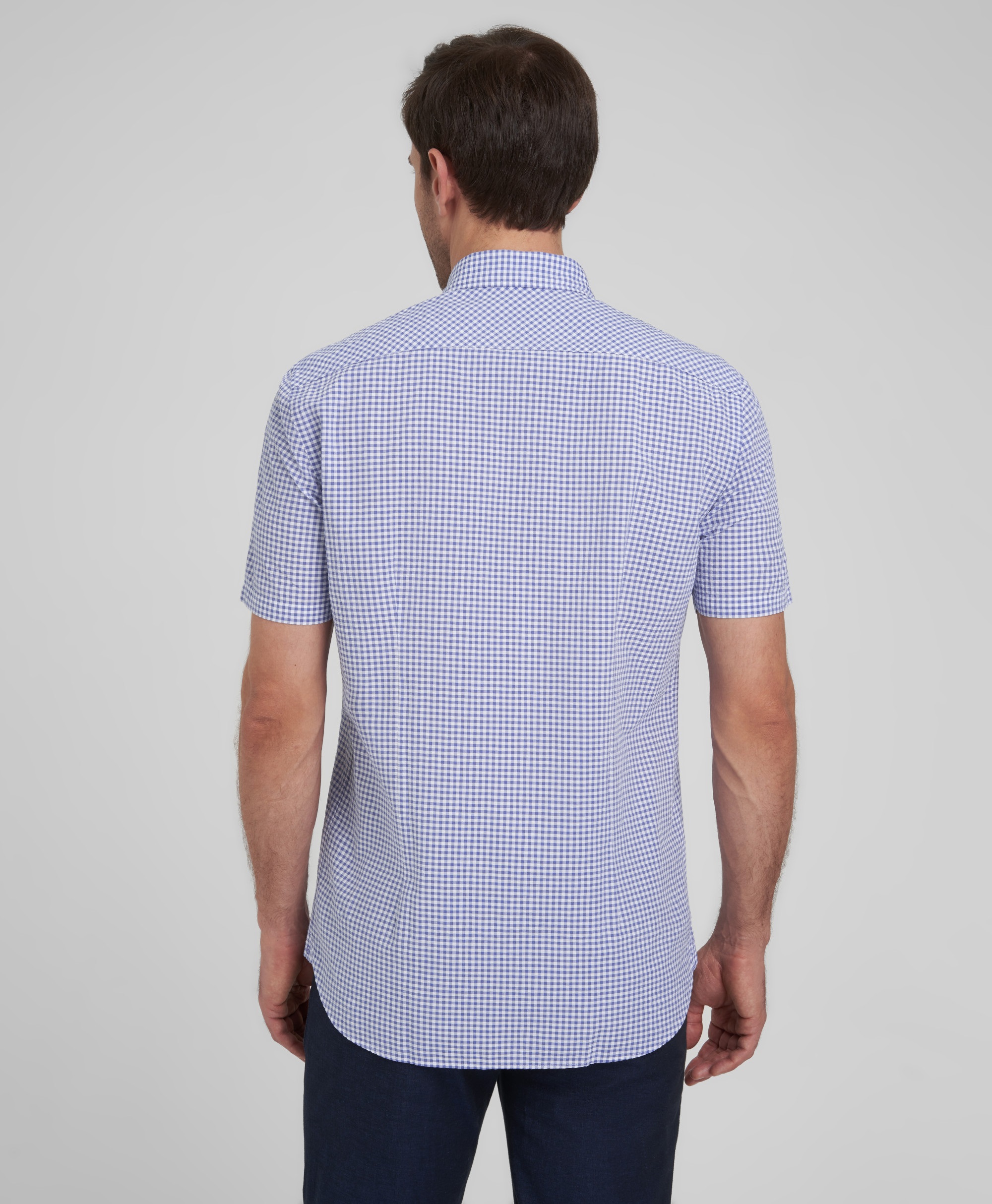 Рубашка из сирсакера, полуприлегающий силуэт