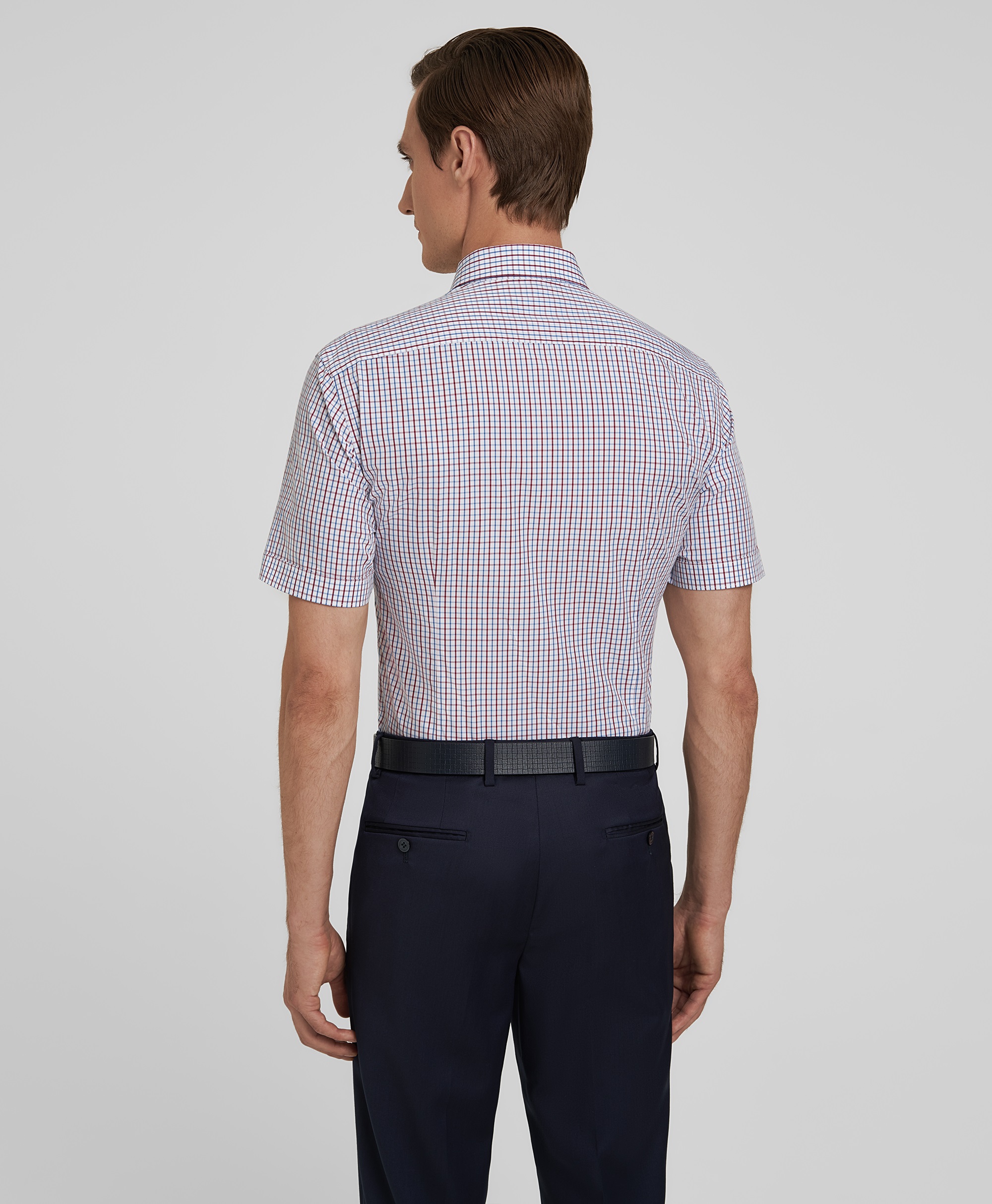 Рубашка хлопковая, прилегающий силуэт