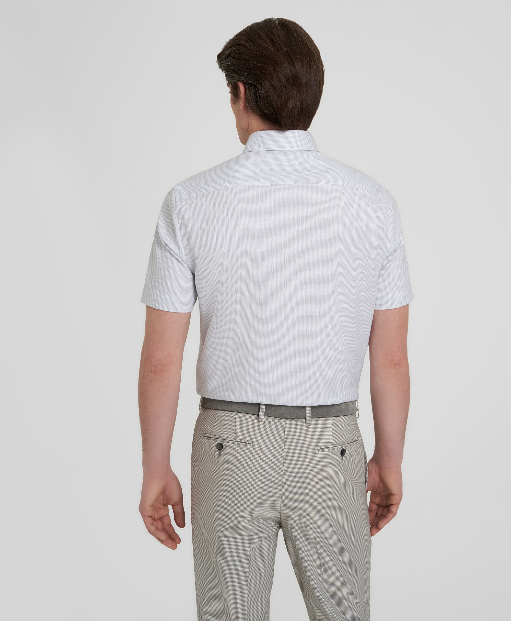 Рубашка из ткани стрейч, прямой силуэт