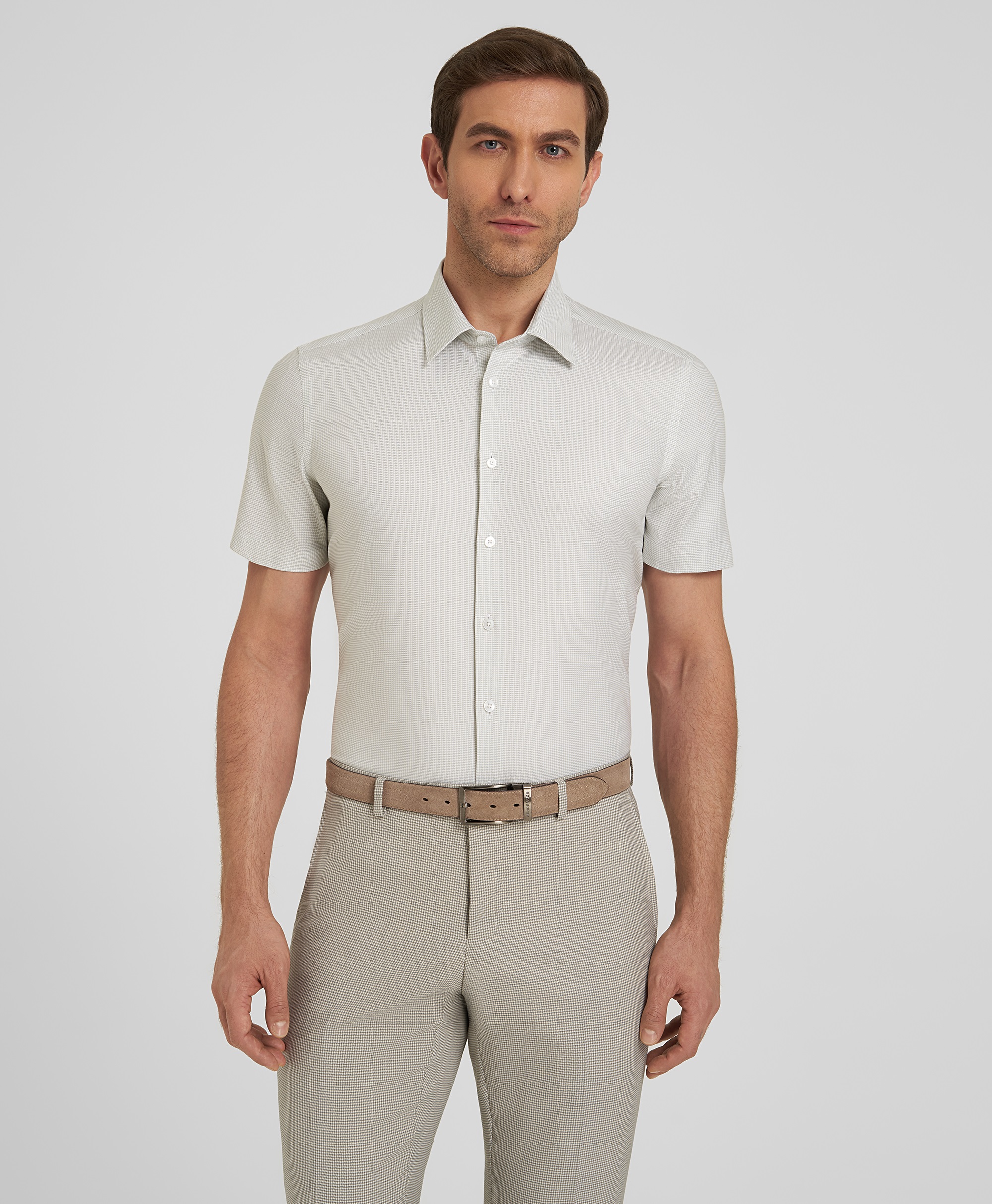 Рубашка из ткани стрейч, полуприлегающий силуэт