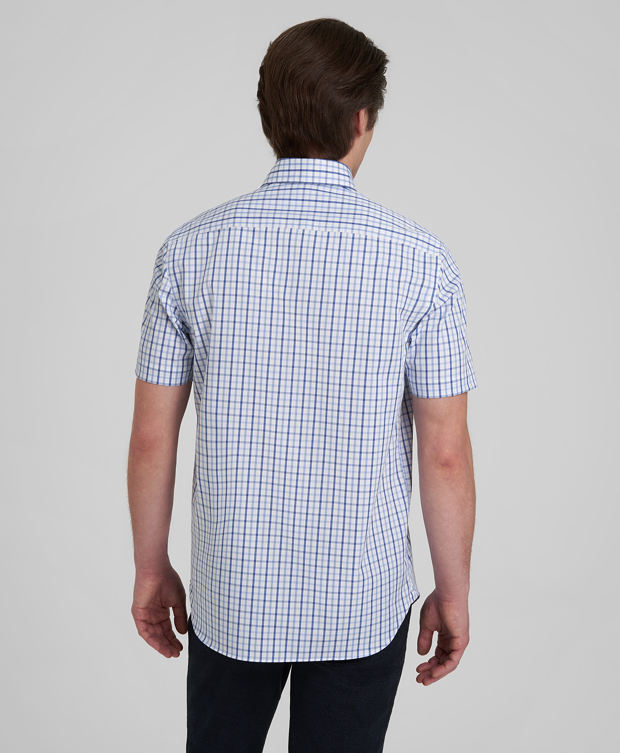 Рубашка из ткани стрейч, прямой силуэт