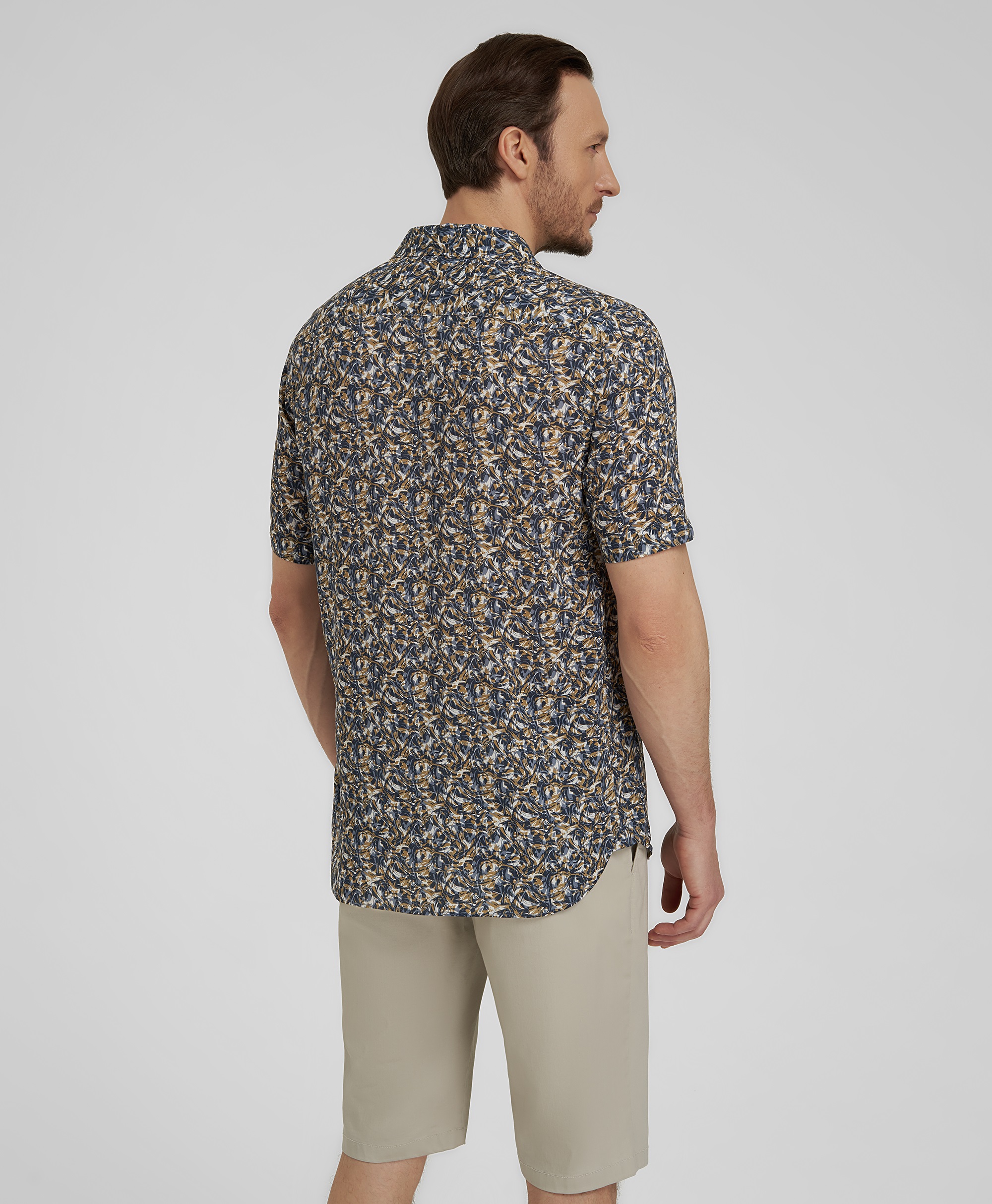 Рубашка из вискозы, прямой силуэт