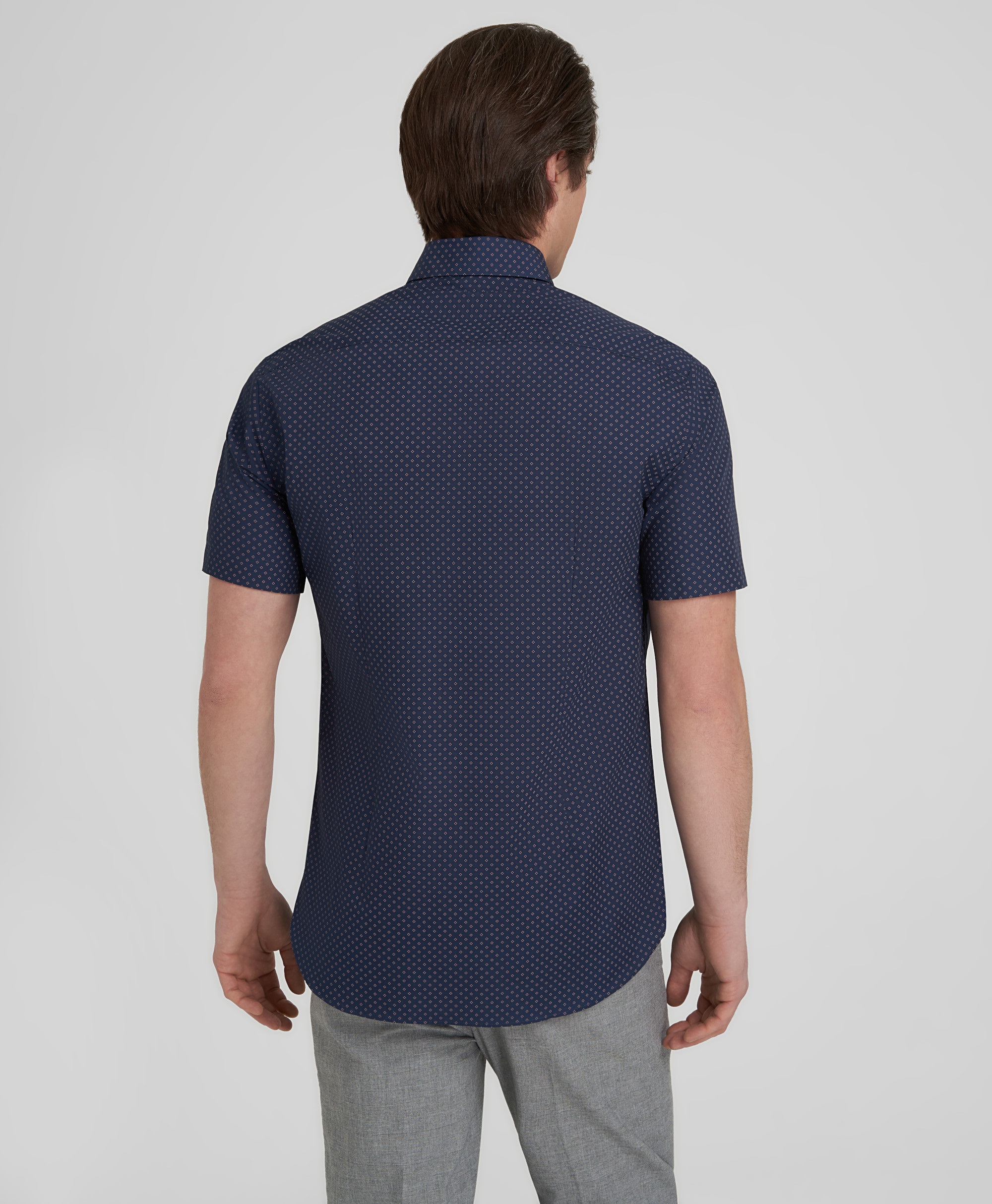 Рубашка хлопковая, полуприлегающий силуэт