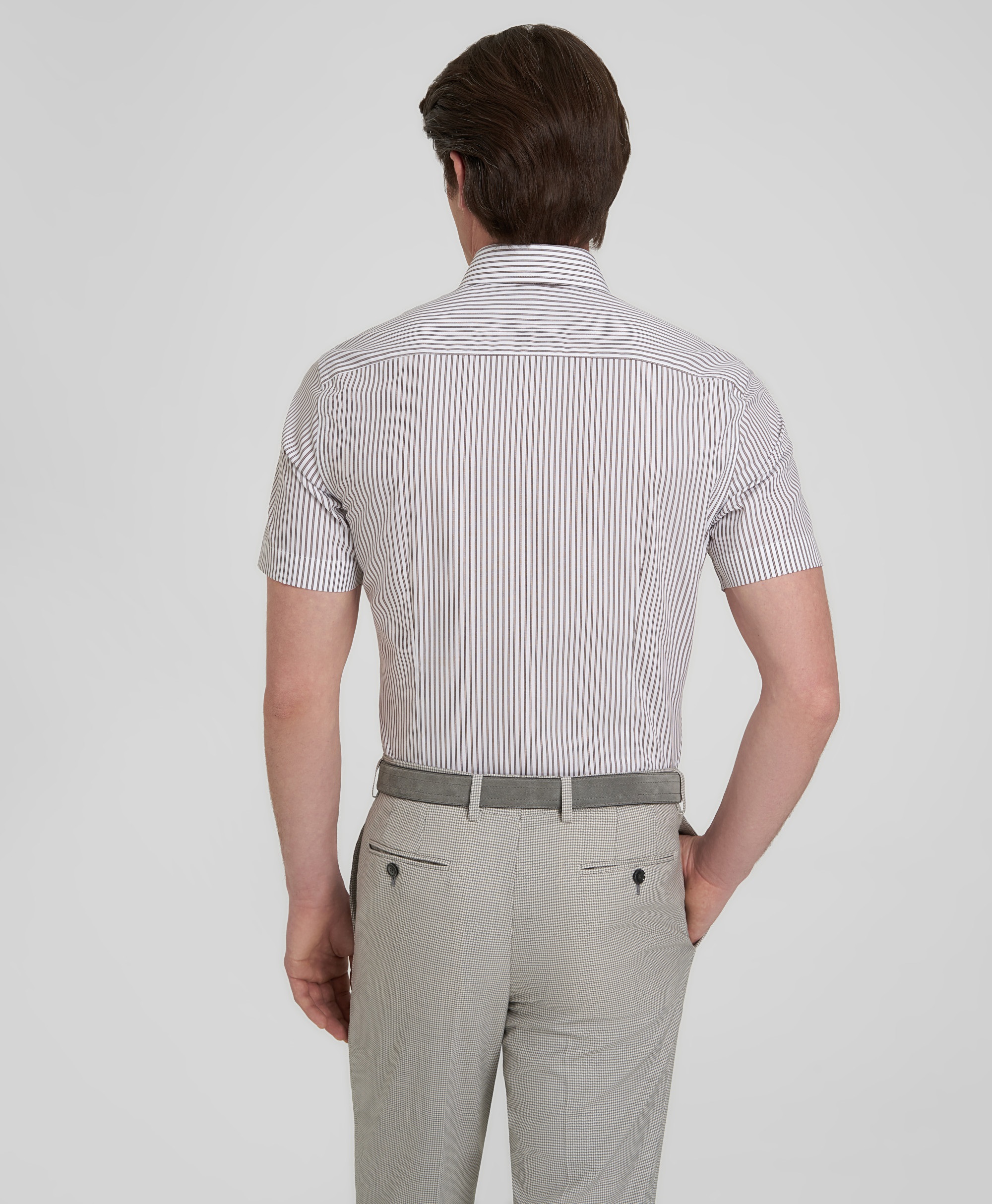 Рубашка хлопковая, полуприлегающий силуэт