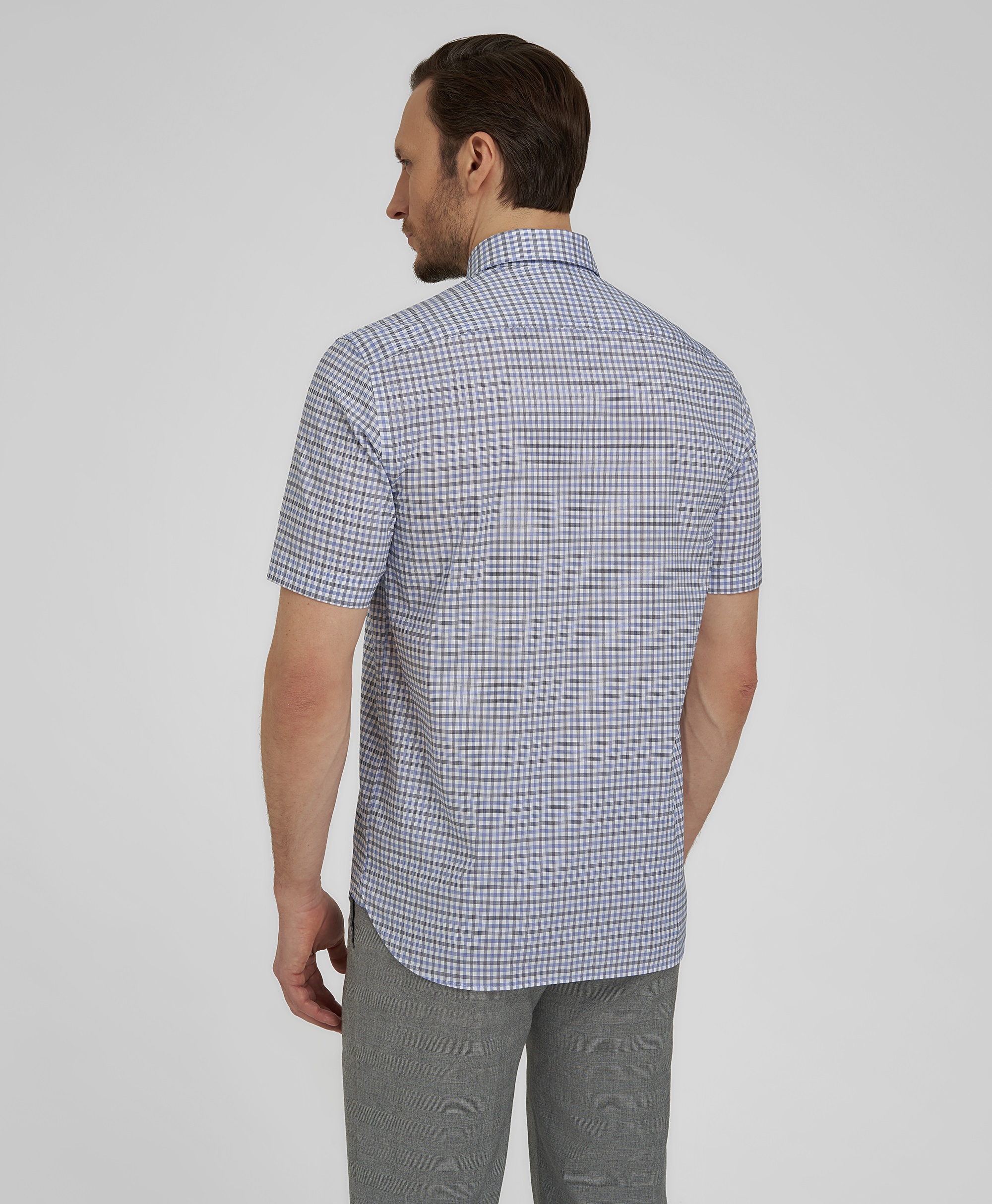 Рубашка хлопковая, прямой силуэт