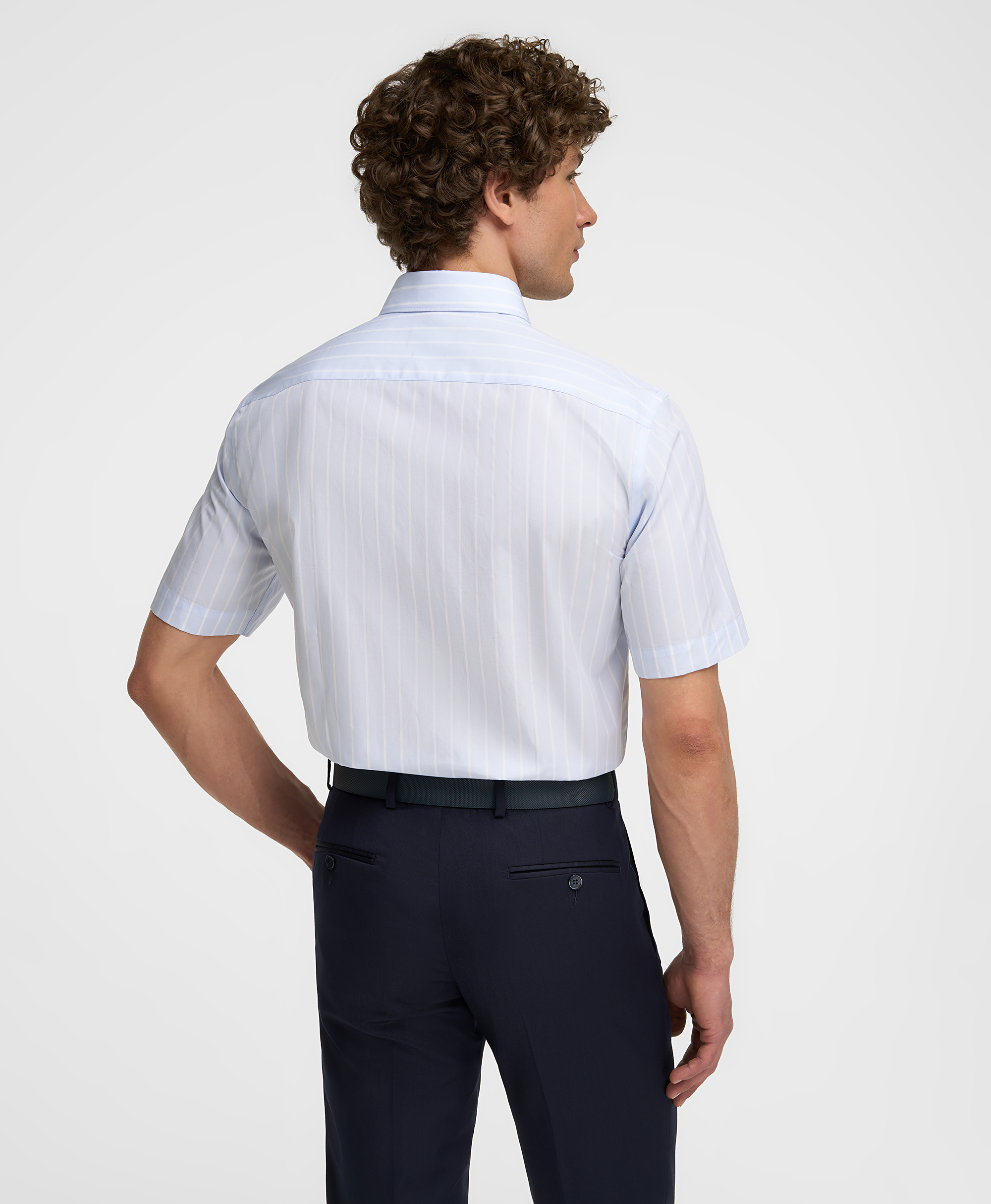 Рубашка хлопковая, прямой силуэт