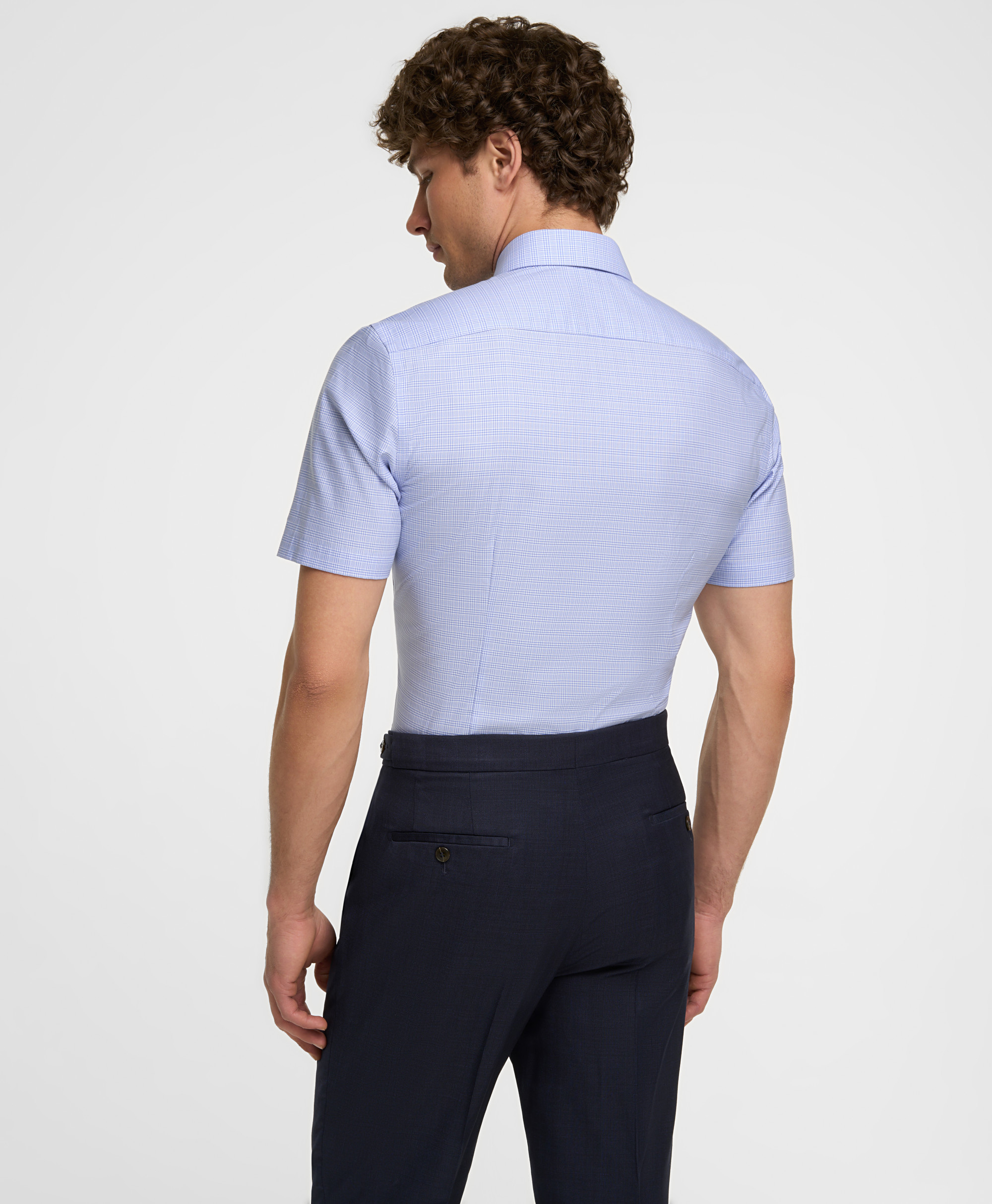 Рубашка хлопковая, полуприлегающий силуэт