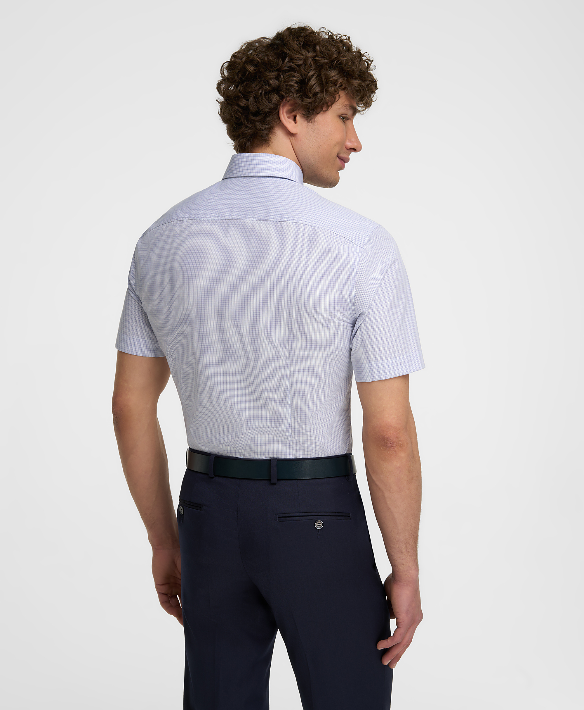 Рубашка хлопковая, полуприлегающий силуэт