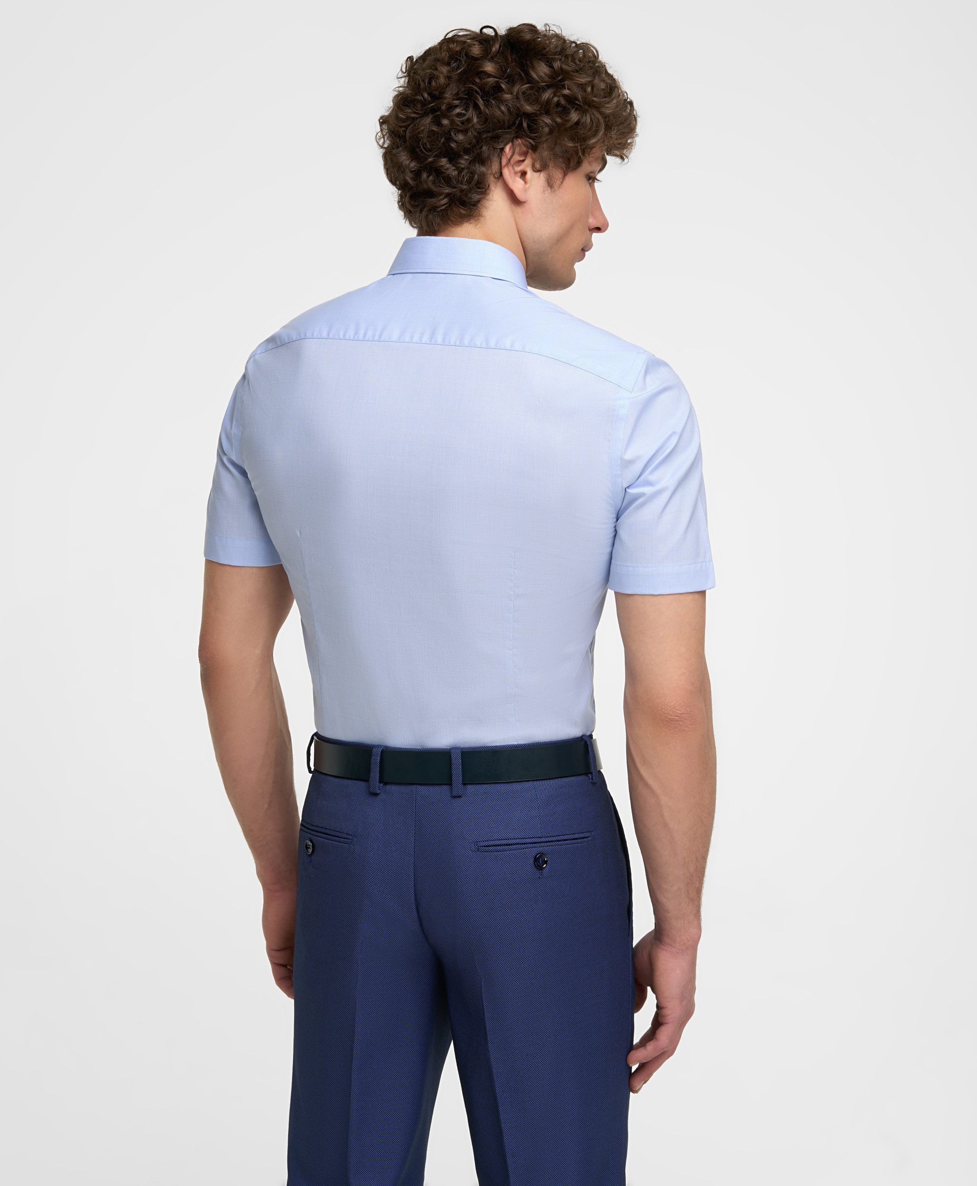 Рубашка хлопковая, полуприлегающий силуэт