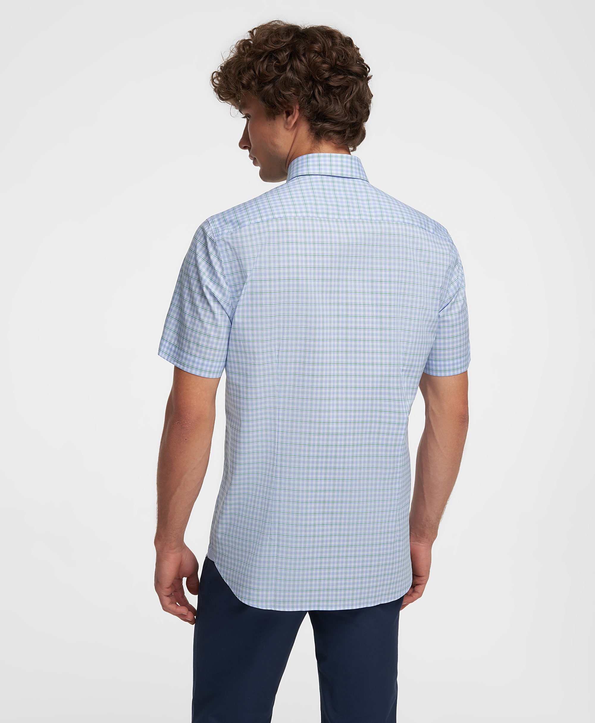 Рубашка хлопковая, полуприлегающий силуэт