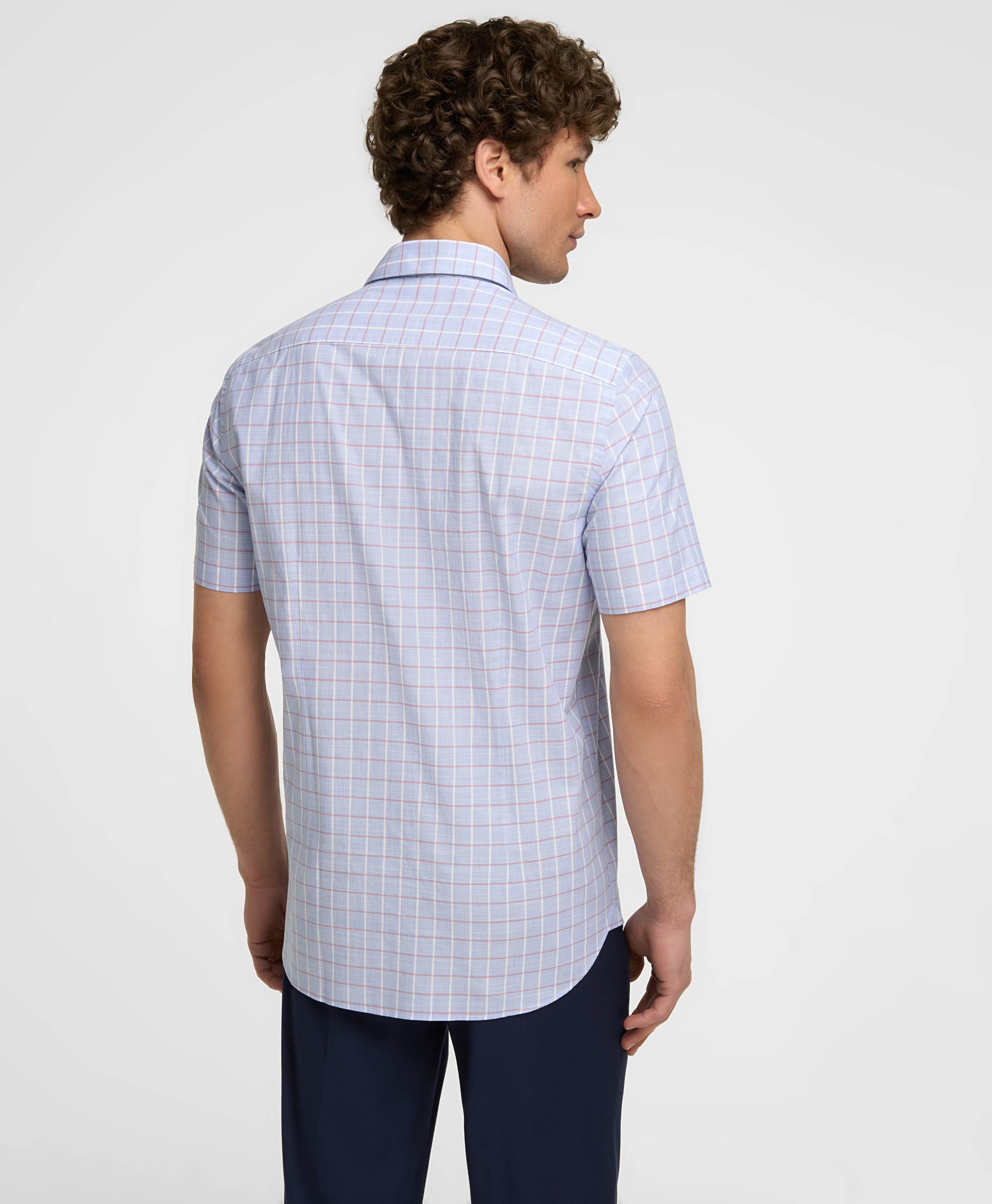 Рубашка хлопковая, полуприлегающий силуэт