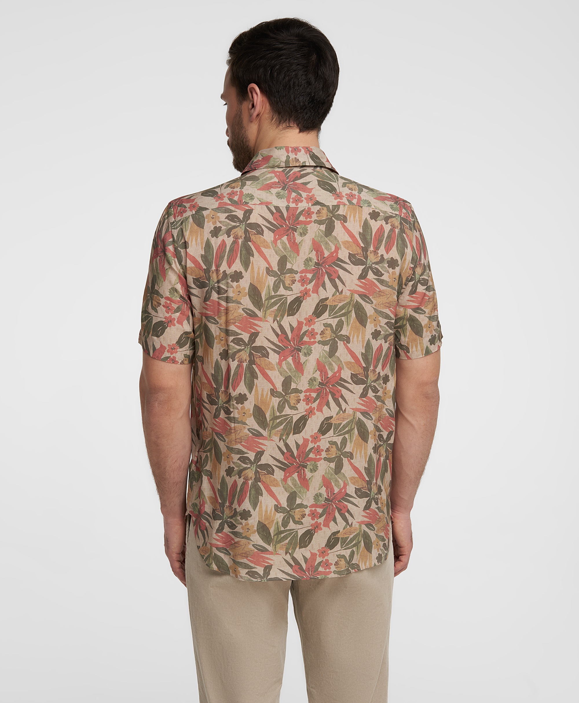 Рубашка из вискозы, прямой силуэт