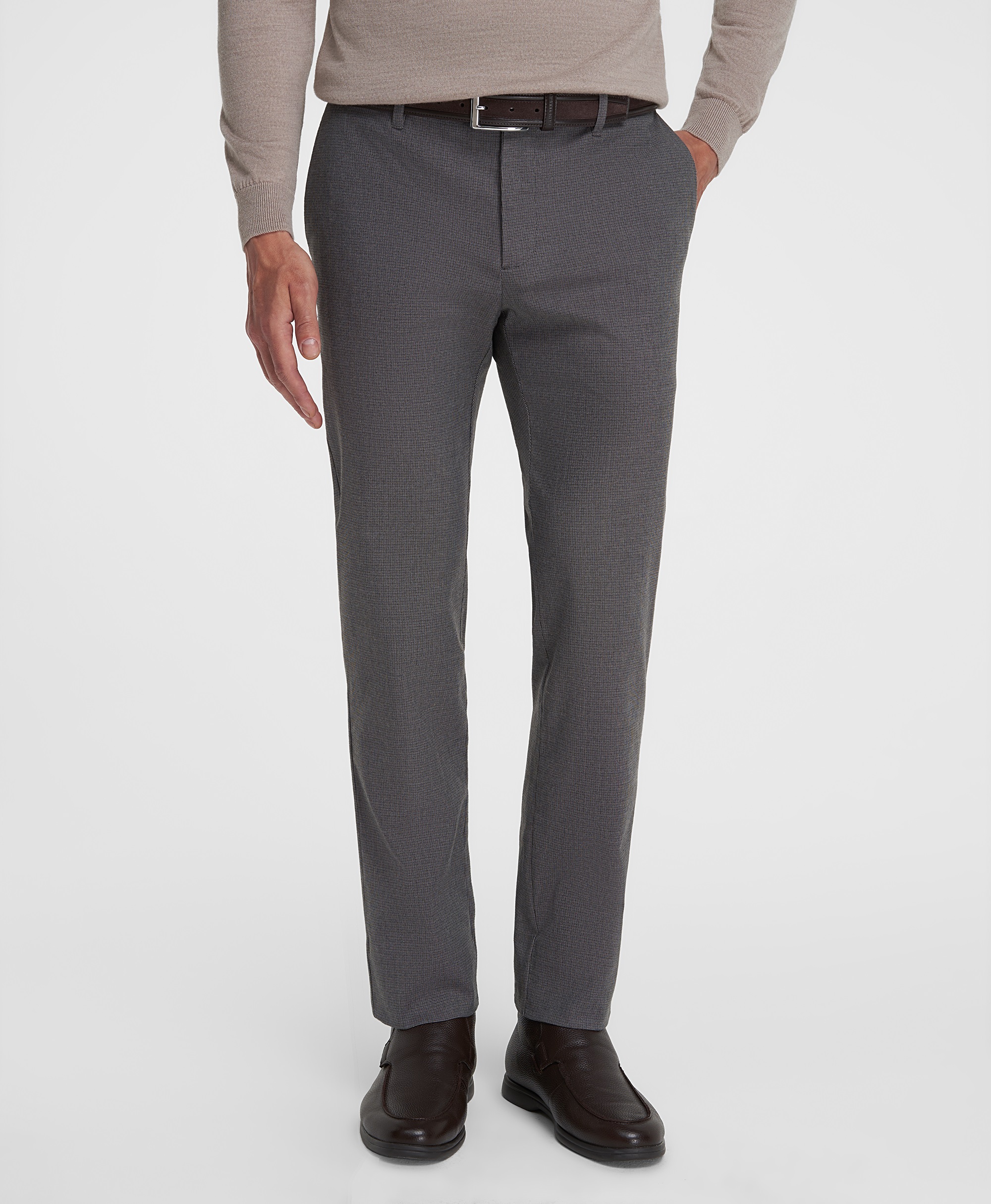 Брюки-чинос фланелевые, полуприлегающий силуэт