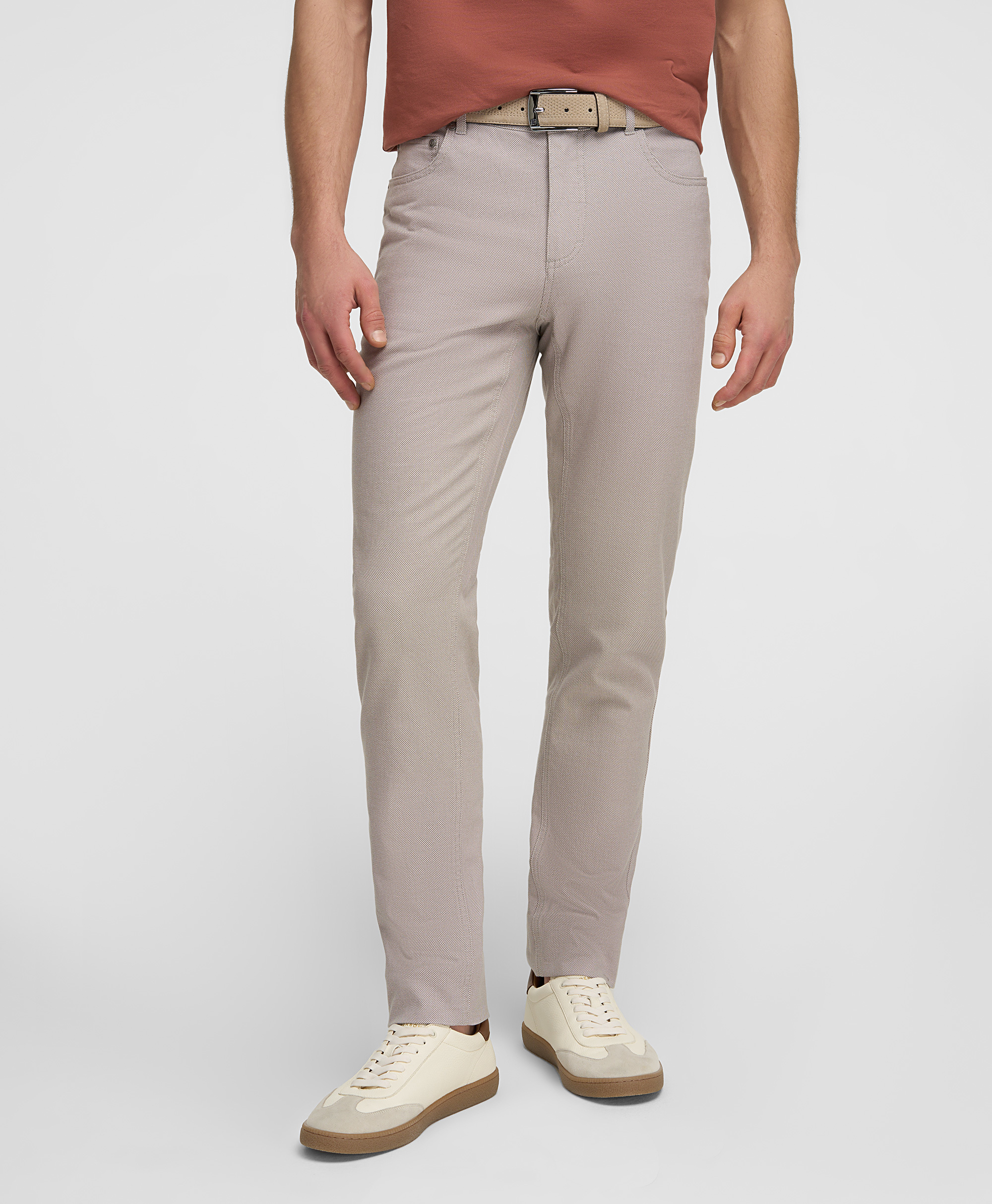 Брюки 5 карманов, полуприлегающий силуэт