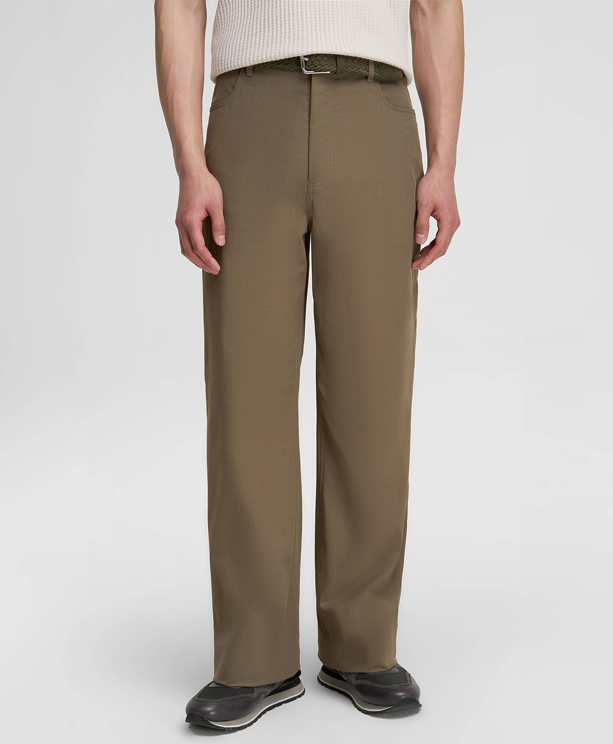 Брюки 5 карманов, прямой силуэт