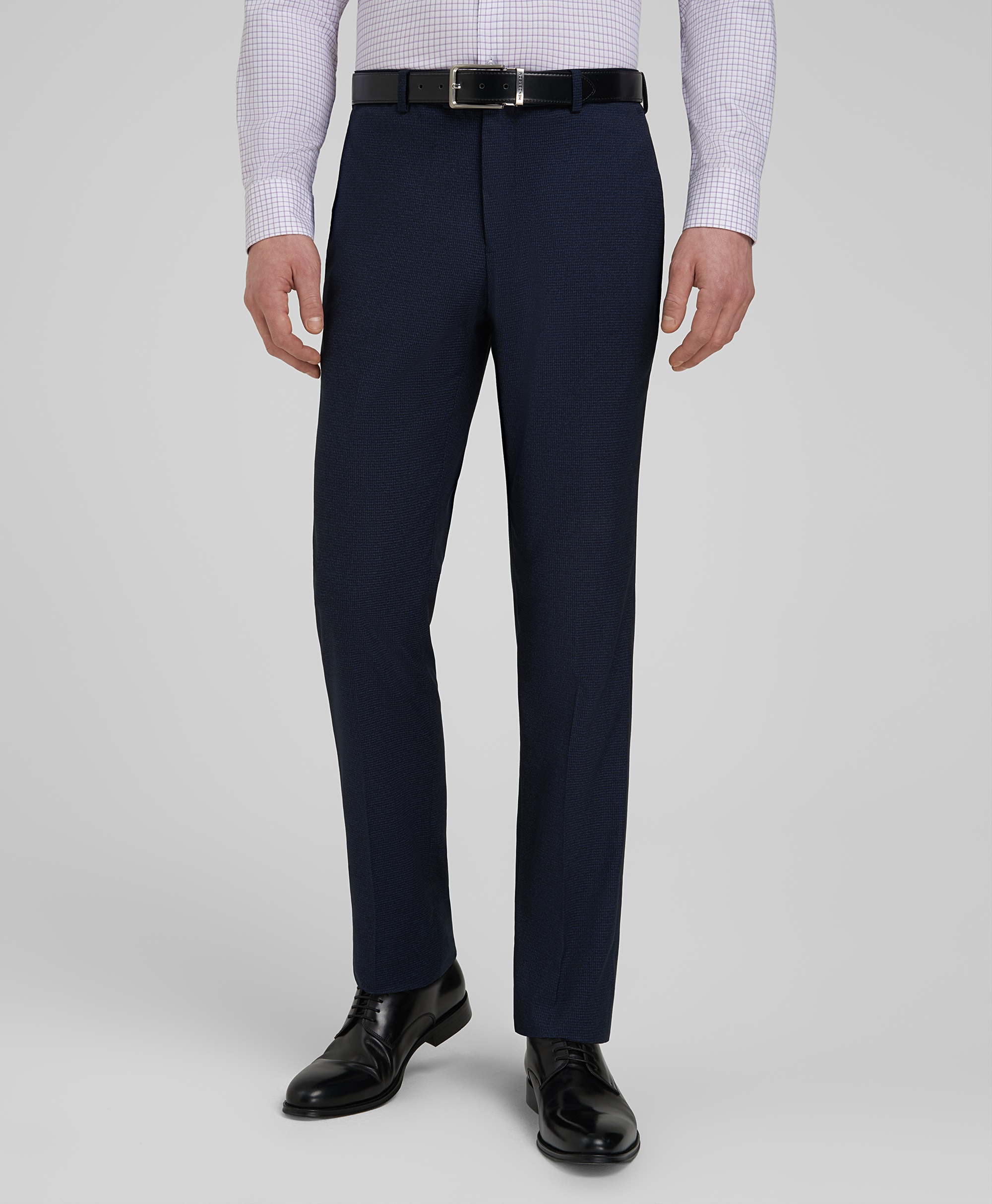 Брюки костюмные из эластичной ткани, прямой силуэт