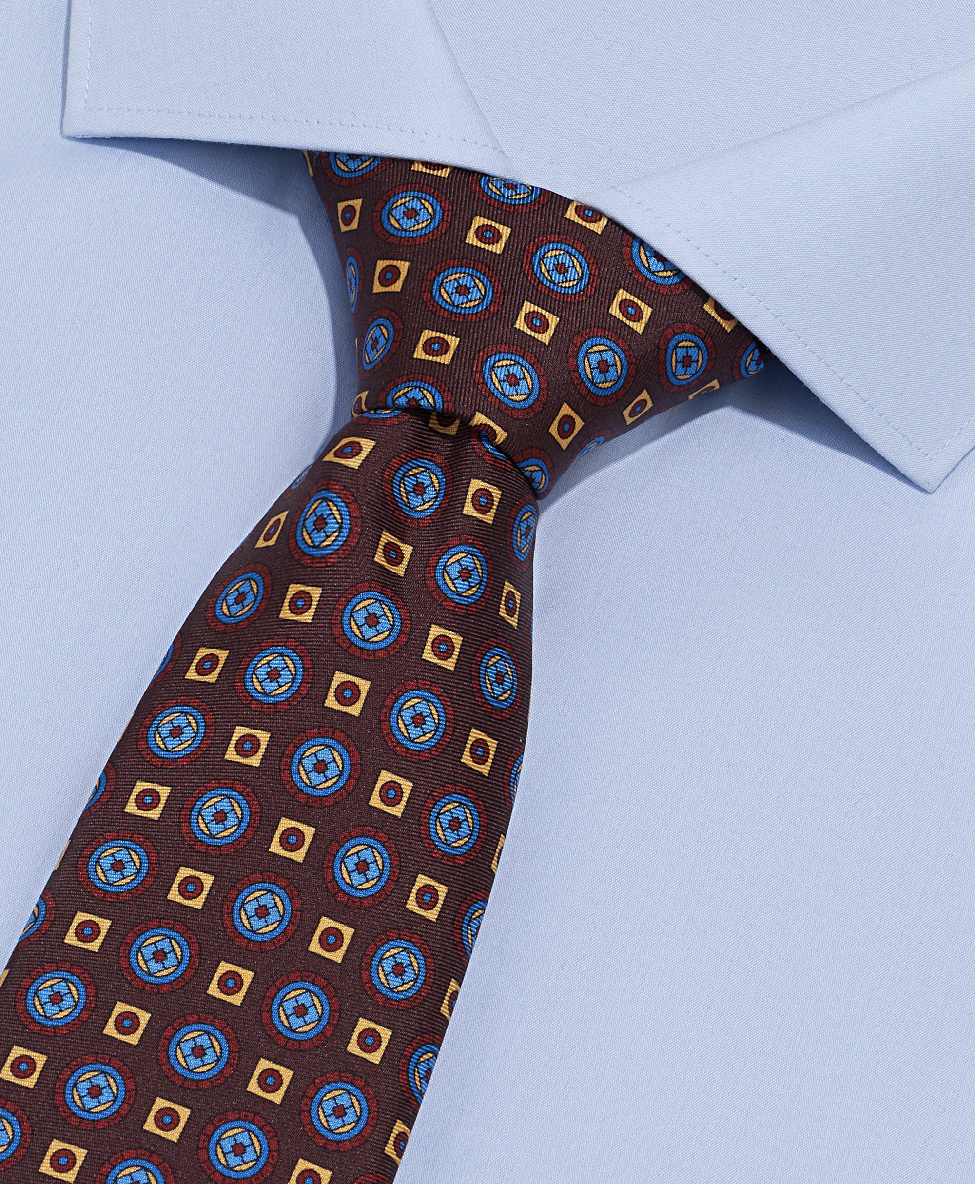 Галстук узкий шёлковый с подкладкой из той же ткани