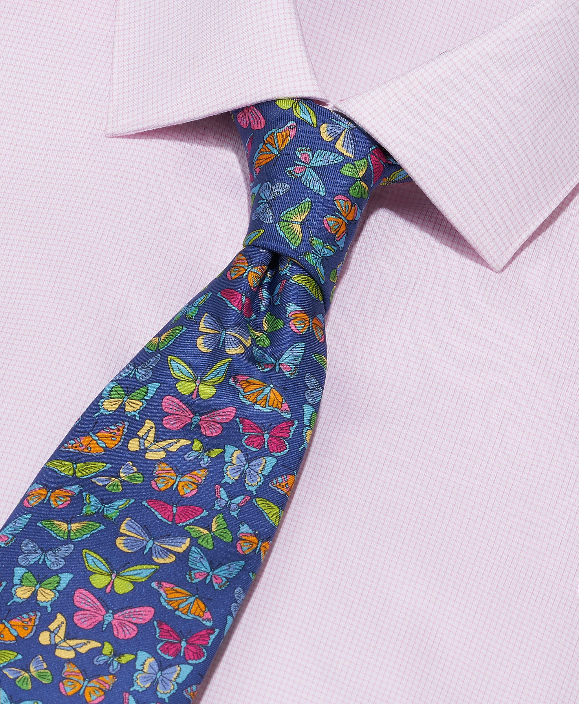 Галстук шёлковый с подкладкой из той же ткани