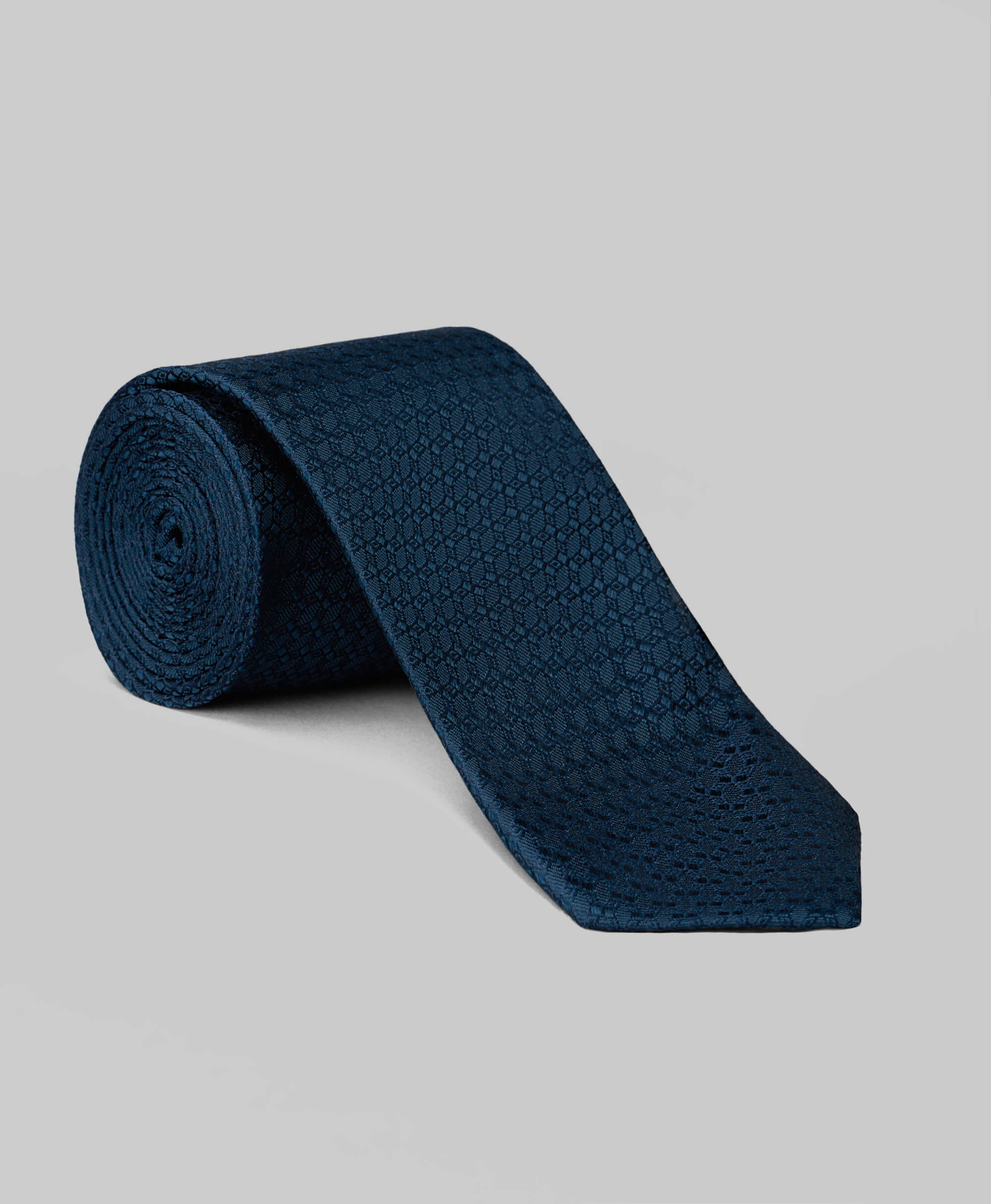 Классический галстук из 100% шелка TS-2722-R NAVY- купить в HENDERSON ...