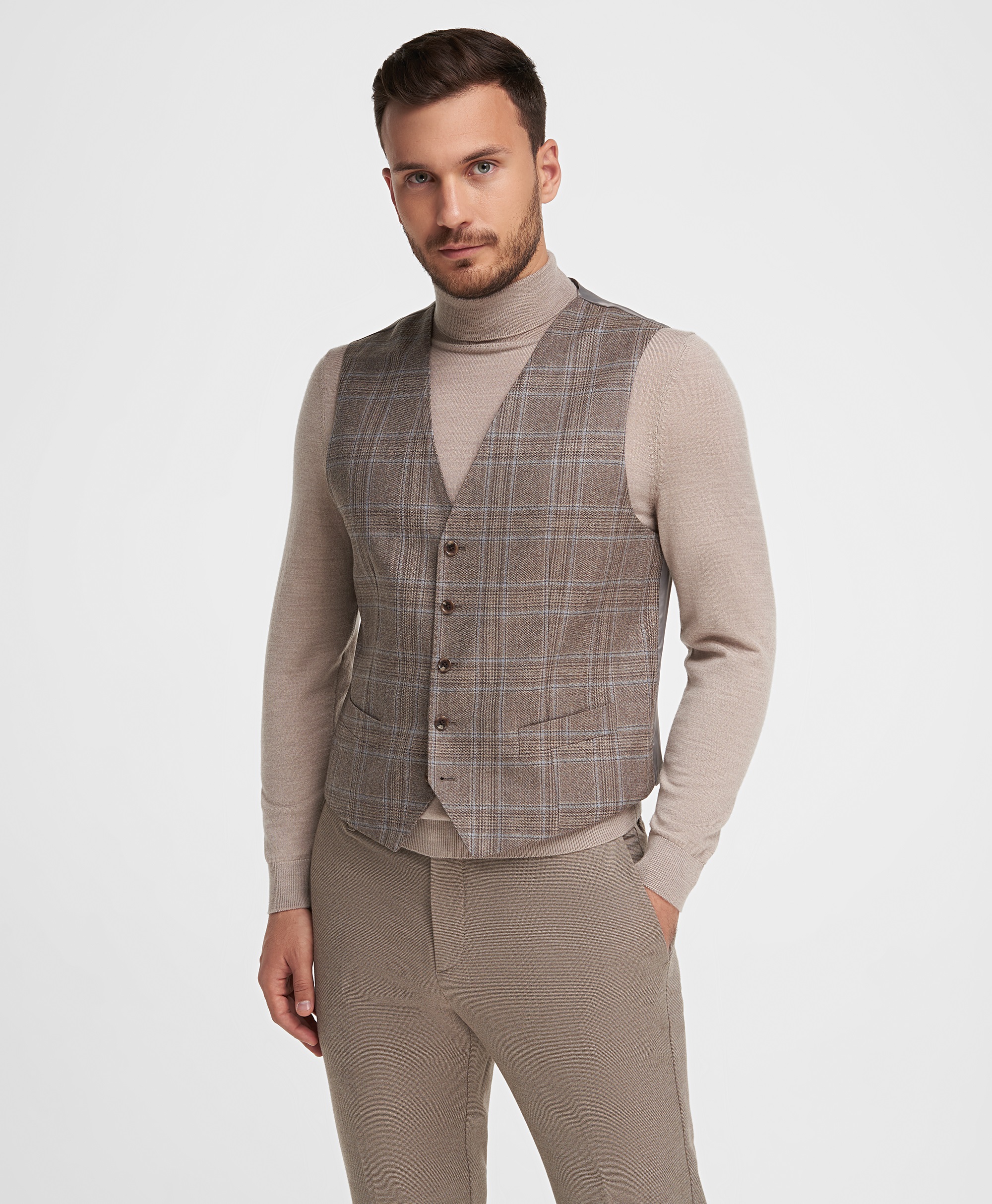 Жилет фланелевый из растяжимой ткани